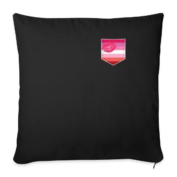 LGBTQ Lipstick Pride Flag Bag - Sofa pillowcase 17,3'' x 17,3'' (45 x 45 cm) - black - Front