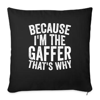 Parce que je suis le gaffeur - Housse de coussin décorative 45 x 45 cm - noir - Devant