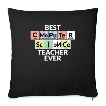 Best Computer Science Teacher Ever - Sofa pillowcase 17,3'' x 17,3'' (45 x 45 cm) - black - Front