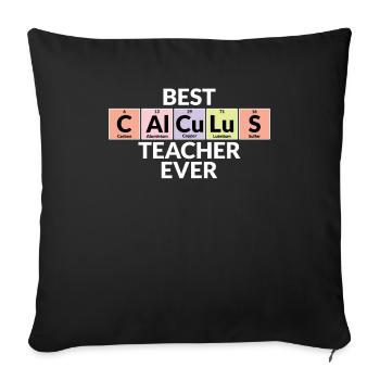 Best Math Teacher Of All Time - Sofa pillowcase 17,3'' x 17,3'' (45 x 45 cm) - black - Front
