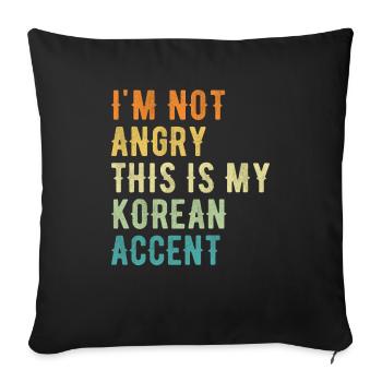I'm not evil, my Japanese accent - Sofa pillowcase 17,3'' x 17,3'' (45 x 45 cm) - black - Front