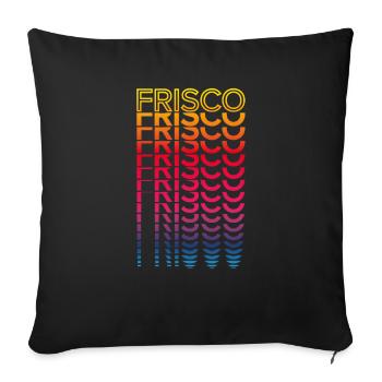 Retro Nostalgic USA City - Rainbow Frisco - Housse de coussin décorative 45 x 45 cm - noir - Devant