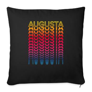 Retro Nostalgic USA City - Rainbow Augusta - Housse de coussin décorative 45 x 45 cm - noir - Devant
