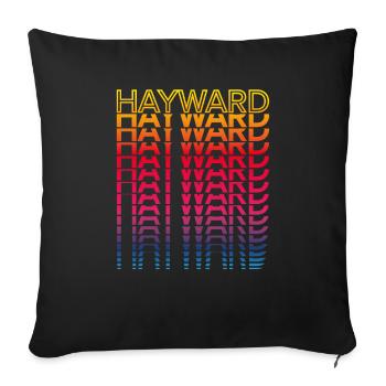 Retro Nostalgic USA City - Rainbow Hayward - Housse de coussin décorative 45 x 45 cm - noir - Devant