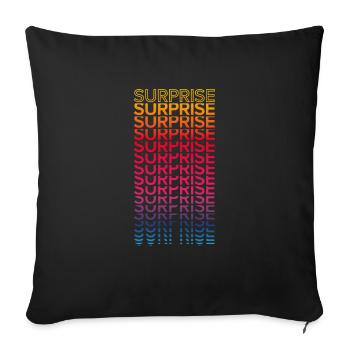Retro Nostalgisch USA Stadt - Regenbogen Surprise - Sofakissenbezug 45 x 45 cm - Schwarz - Vorne