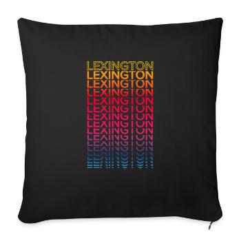 Retro Nostalgic USA City - Rainbow Lexington - Housse de coussin décorative 45 x 45 cm - noir - Devant