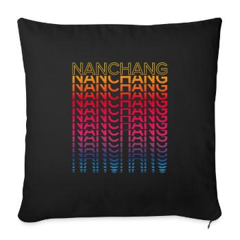 Retro Nostalgic City - Rainbow Nanchang - Sofa pillowcase 17,3'' x 17,3'' (45 x 45 cm) - black - Front