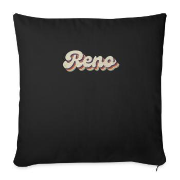 Nostalgic 70s USA City - Vintage Reno - Sofa pillowcase 17,3'' x 17,3'' (45 x 45 cm) - black - Front