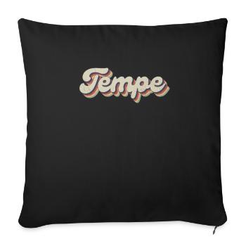Nostalgic 70s USA City - Vintage Tempe - Sofa pillowcase 17,3'' x 17,3'' (45 x 45 cm) - black - Front