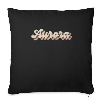 Nostalgic 70s USA City - Vintage Aurora - Sofa pillowcase 17,3'' x 17,3'' (45 x 45 cm) - black - Front