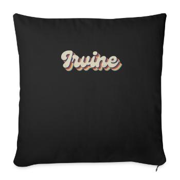 Nostalgic 70s USA City - Vintage Irvine - Sofa pillowcase 17,3'' x 17,3'' (45 x 45 cm) - black - Front