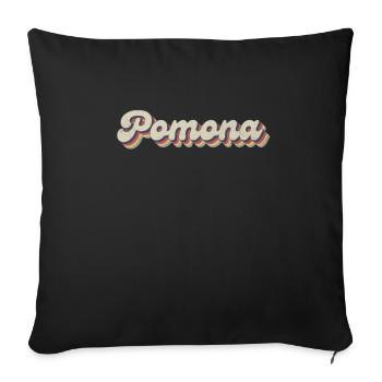 Nostalgique usa city des années 70 - Vintage Pomona - Housse de coussin décorative 45 x 45 cm - noir - Devant