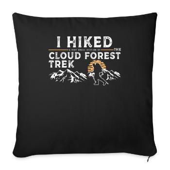 Hiking - Cloud Forest Trek - Sofa pillowcase 17,3'' x 17,3'' (45 x 45 cm) - black - Front