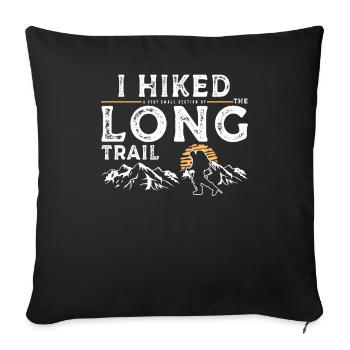 Hiking - Long Distances - Sofa pillowcase 17,3'' x 17,3'' (45 x 45 cm) - black - Front