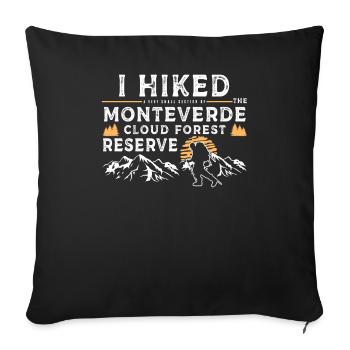 Hiked - Monteverde Cloud Forest Reserve - Sofa pillowcase 17,3'' x 17,3'' (45 x 45 cm) - black - Front