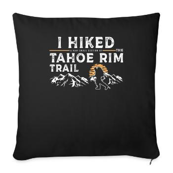 Randonnée pédestre - Tahoe Rim Trails - Housse de coussin décorative 45 x 45 cm - noir - Devant