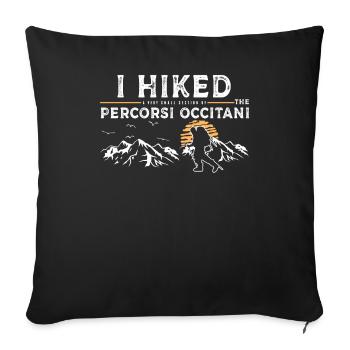 Hiking - Percorsi Occitani - Sofa pillowcase 17,3'' x 17,3'' (45 x 45 cm) - black - Front