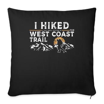 Wanderte - West Coast Trail - Sofakissenbezug 45 x 45 cm - Schwarz - Vorne