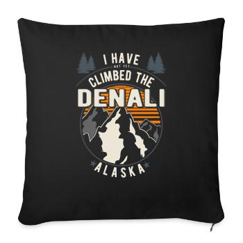 Randonneurs - Grimpeurs Randonnée Denali - Housse de coussin décorative 45 x 45 cm - noir - Devant