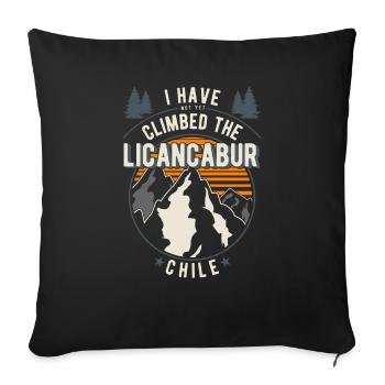 Randonneurs - Grimpeurs - Randonnée Licancabur - Housse de coussin décorative 45 x 45 cm - noir - Devant