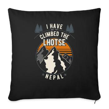 Randonneurs - Grimpeurs Randonnée Lhotse - Housse de coussin décorative 45 x 45 cm - noir - Devant