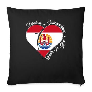 Liberté Foi en Dieu - Bora Bora - Housse de coussin décorative 45 x 45 cm - noir - Devant