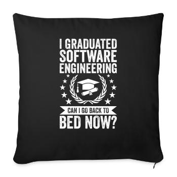 I have completed Software Engineering - Sofa pillowcase 17,3'' x 17,3'' (45 x 45 cm) - black - Front
