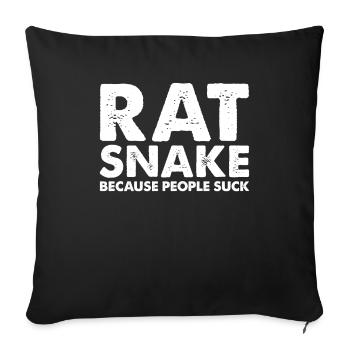 Les gens sucent les serpents-rats - Housse de coussin décorative 45 x 45 cm - noir - Devant