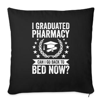 J’ai terminé la pharmacie - Housse de coussin décorative 45 x 45 cm - noir - Devant