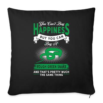 You Can Buy Rough Green Snake - Sofa pillowcase 17,3'' x 17,3'' (45 x 45 cm) - black - Front