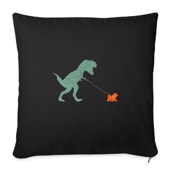 Vintage T-Rex - Sofa pillowcase 17,3'' x 17,3'' (45 x 45 cm) - black - Front