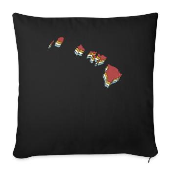 USA State - Vintage Map Hawaii - Sofa pillowcase 17,3'' x 17,3'' (45 x 45 cm) - black - Front