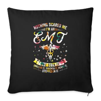 Nothing scares me - EMT - Sofa pillowcase 17,3'' x 17,3'' (45 x 45 cm) - black - Front