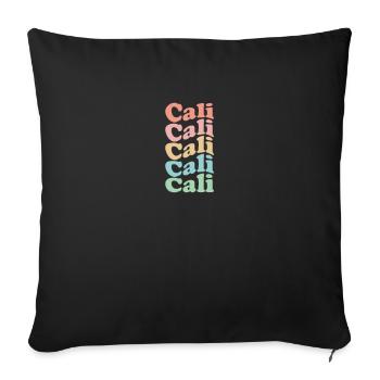 Vintage 70s Hippie Colombia City - Retro Cali - Housse de coussin décorative 45 x 45 cm - noir - Devant