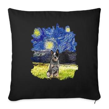 Sternennacht - Australisches Rind - Sofakissenbezug 45 x 45 cm - Schwarz - Vorne