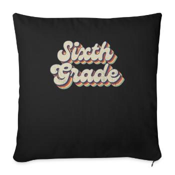 Boho Rainbow - Teacher of the Sixth Grade - Sofa pillowcase 17,3'' x 17,3'' (45 x 45 cm) - black - Front