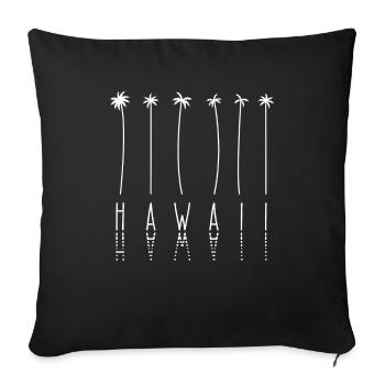 Palm Holiday - Île usa Hawaii - Housse de coussin décorative 45 x 45 cm - noir - Devant