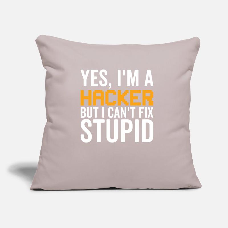 Stupid - Hacker Sofa pillowcase 17,3'' x 17,3'' (45 x 45 cm)