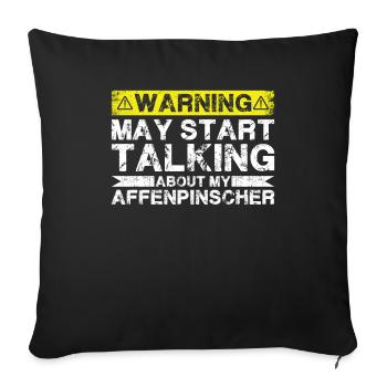 En parlant de pinschers de singe - Housse de coussin décorative 45 x 45 cm - noir - Devant