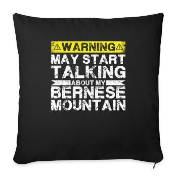 En parlant de la montagne bernoise - Housse de coussin décorative 45 x 45 cm - noir - Devant
