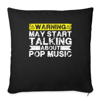 En parlant de musique pop - Housse de coussin décorative 45 x 45 cm - noir - Devant