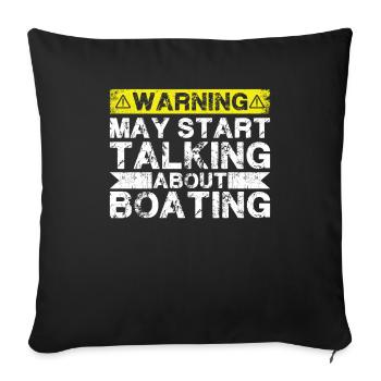 Commencez à parler de la navigation de plaisance - Housse de coussin décorative 45 x 45 cm - noir - Devant