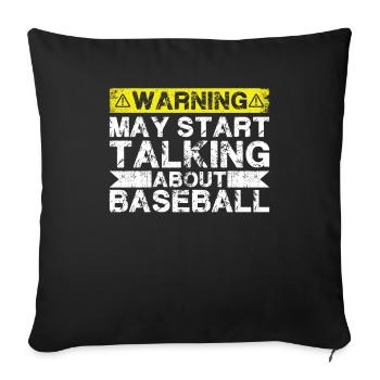 Speaking of baseball - Sofa pillowcase 17,3'' x 17,3'' (45 x 45 cm) - black - Front
