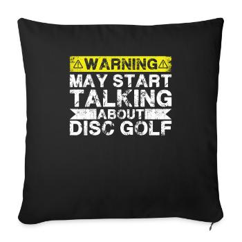 Parlez de Disc Golf - Housse de coussin décorative 45 x 45 cm - noir - Devant