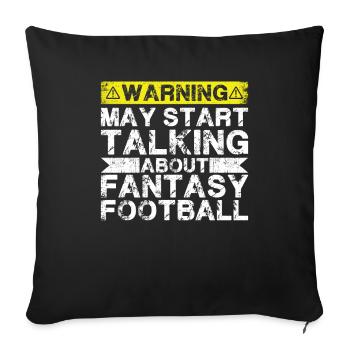 En parlant de football Fantasy - Housse de coussin décorative 45 x 45 cm - noir - Devant