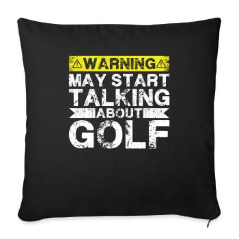 Talk about golf - Sofa pillowcase 17,3'' x 17,3'' (45 x 45 cm) - black - Front
