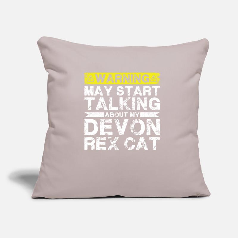 En parlant de Devon Rex Cat Housse de coussin décorative 45 x 45 cm
