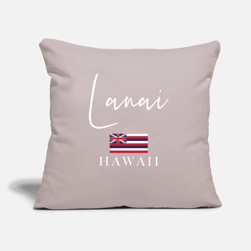 Vacances du drapeau de la Grèce - Île de Lanai Housse de coussin décorative 45 x 45 cm