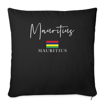 Greece Flag Holidays - Island Mauritius - Sofa pillowcase 17,3'' x 17,3'' (45 x 45 cm) - black - Front