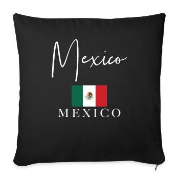 Greece Flag Holidays - Mexico Island - Sofa pillowcase 17,3'' x 17,3'' (45 x 45 cm) - black - Front